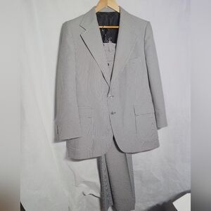 Vintage 70s Knack Houndstooth Check Sz 46 R Men's Suit
